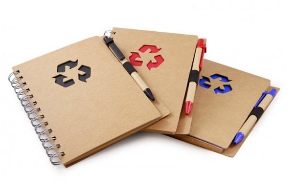 CADERNO KRAFT RECICLAGEM