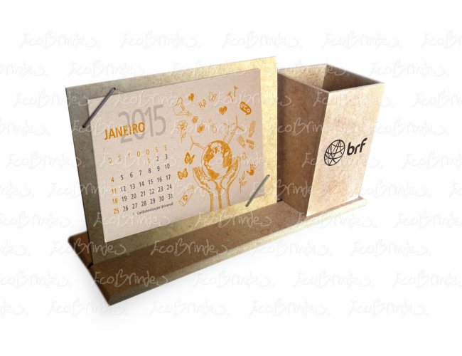 CALENDRIO & PORTA CANETAS MDF