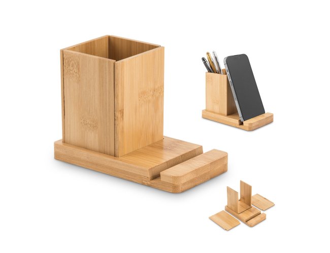 ERWIN. Conjunto de secret�ria com suporte para celular e copo