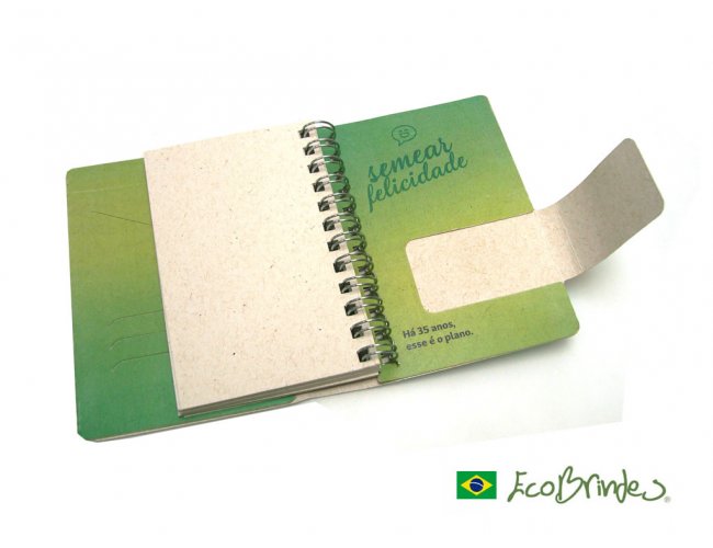 MINI CADERNO POCKET RECICLATO
